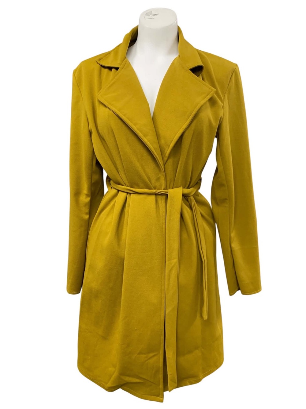 Mustard Belted Light Coat Size M